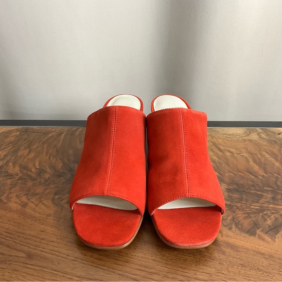 Vagabond Lena Tangerine Orange Suede Leather Slide Sandal, New in Box - Picture 7 of 8